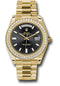 Rolex Yellow Gold Day-Date 40 Watch -  Bezel - Black Baguette Diamond Dial - President Bracelet - 228348RBR bkbdp